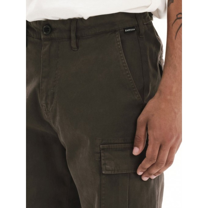 EMERSON ΑΝΔΡΙΚΟ ΠΑΝΤΕΛΟΝΙ CARGO CUFFED SKU 252.EM42.09 D.OLIVE