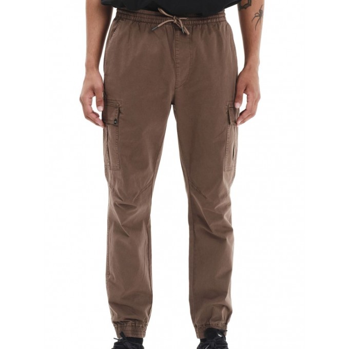 EMERSON ΑΝΔΡΙΚΟ CARGO CUFFED ΠΑΝΤΕΛΟΝΙ ΜΕ ΕΛΑΣΤΙΚΉ ΜΕΣΗ 252.EM42.07 CHOCOLATE