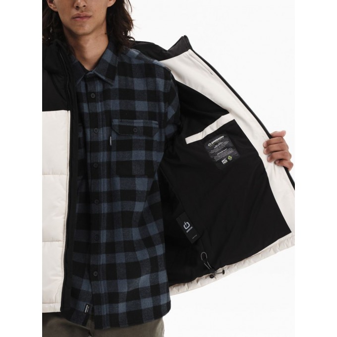 EMERSON ΑΝΔΡΙΚΟ ΑΜΑΝΙΚΟ ΜΠΟΥΦΑΝ PUFFER ΜΕ ΑΠΟΣΠΩΜΕΝΗ ΚΟΥΚΟΥΛΑ 252.EM10.77 CREAM/BLACK