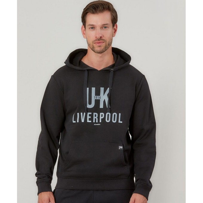 Admiral Ανδρικό Φούτερ Με Κουκούλα Kingdom 1921550000 BLACK