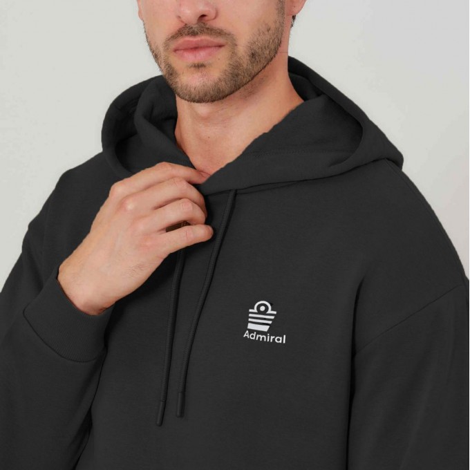Admiral Ανδρικό Φούτερ Με Κουκούλα Logo Hooded 1921550007 BLACK