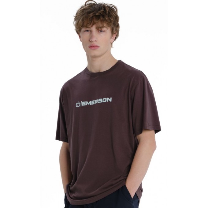  EMERSON LOGO ΑΝΔΡΙΚΟ ΚΟΝΤΟΜΑΝΙΚΟ T-SHIRT 261.EM33.03 VINTAGE WINE