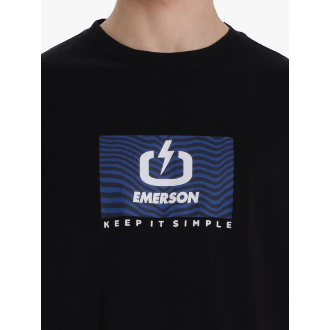  EMERSON LOGO ΑΝΔΡΙΚΟ ΚΟΝΤΟΜΑΝΙΚΟ T-SHIRT 261.EM33.10 BLACK