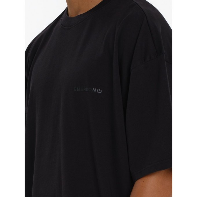EMERSON ΜΟΝΟΧΡΩΜΟ ΑΝΔΡΙΚΟ ΚΟΝΤΟΜΑΝΙΚΟ OVERSIZED T-SHIRT 261.EM33.100 BLACK
