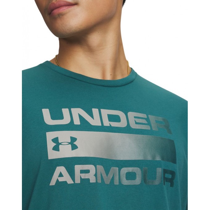 Under Armour Ανδρικό Κοντομάνικο Βαμβακερό Μπλουζάκι Μεγάλο Logo 1329582 338