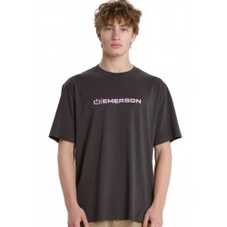  EMERSON LOGO ΑΝΔΡΙΚΟ ΚΟΝΤΟΜΑΝΙΚΟ T-SHIRT 261.EM33.03 CHARCOAL