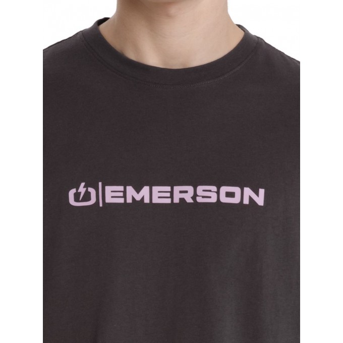  EMERSON LOGO ΑΝΔΡΙΚΟ ΚΟΝΤΟΜΑΝΙΚΟ T-SHIRT 261.EM33.03 CHARCOAL