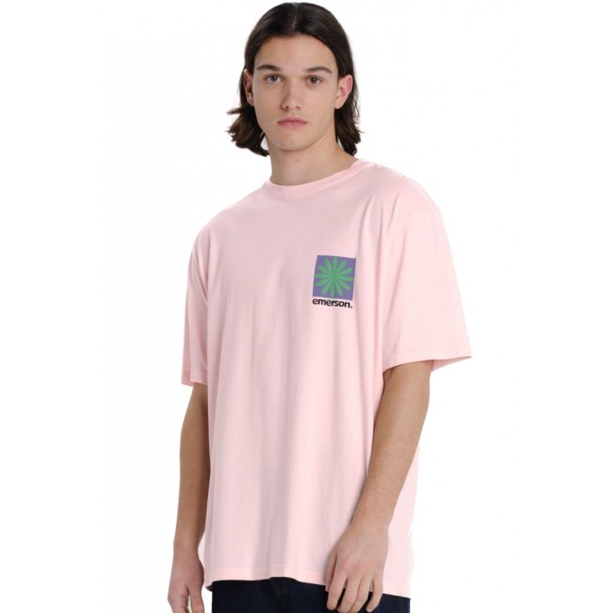  EMERSON CONSCIOUS STATE OF MIND ΑΝΔΡΙΚΟ ΚΟΝΤΟΜΑΝΙΚΟ T-SHIRT 261.EM33.19 BLUSH PINK