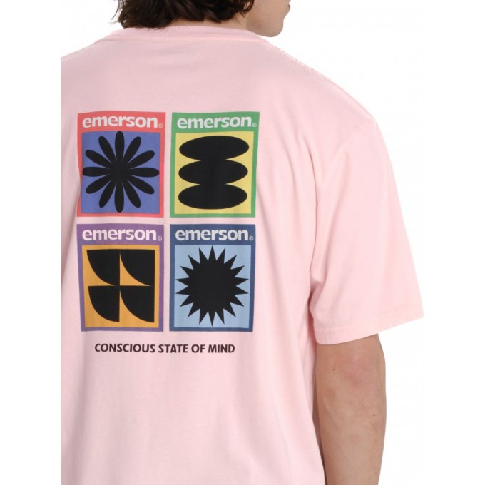  EMERSON CONSCIOUS STATE OF MIND ΑΝΔΡΙΚΟ ΚΟΝΤΟΜΑΝΙΚΟ T-SHIRT 261.EM33.19 BLUSH PINK