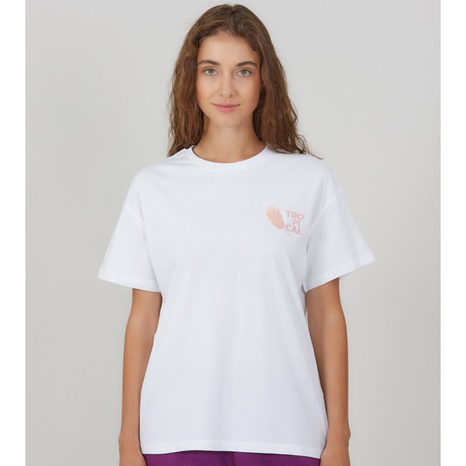 Admiral Γυναικείο T-Shirt Μπλουζάκι Tropi 1121540064 WHITE