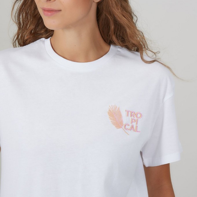 Admiral Γυναικείο T-Shirt Μπλουζάκι Tropi 1121540064 WHITE