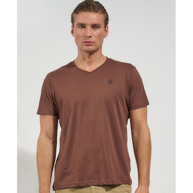 Admiral Ανδρικό T-Shirt V-Neck 1121560004 SHAVED CHOCOLATE