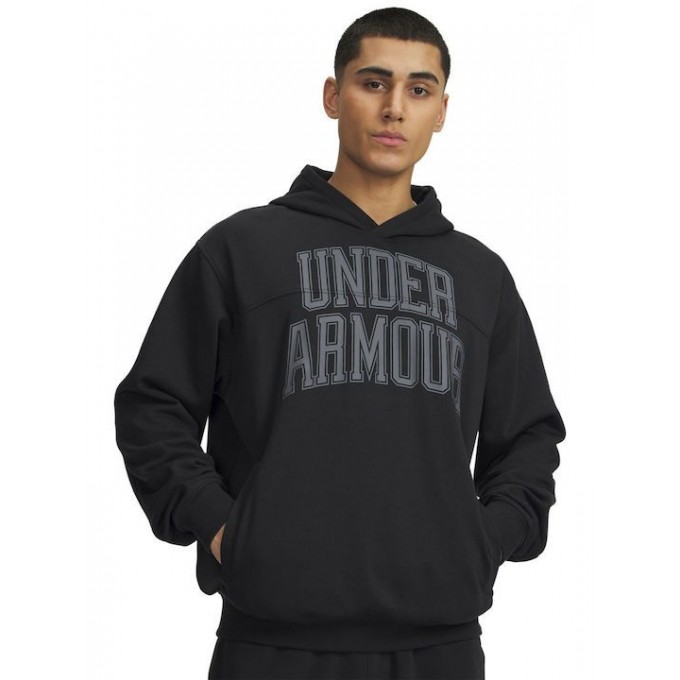Under Armour Ua Rival Φούτερ με Κουκούλα Μαύρο 6014686-001