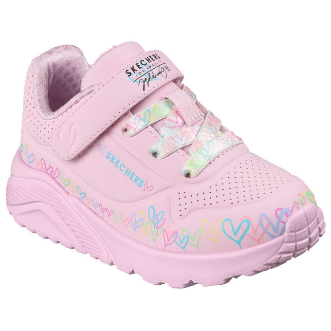 SKECHERS JGoldcrown: Uno Lite - Heart Craze 314091N/LPMT