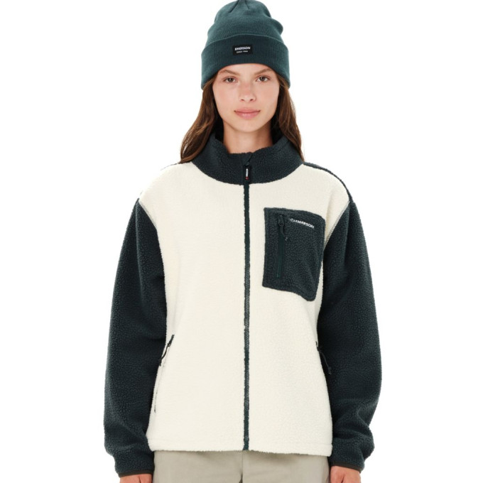  EMERSON ΓΥΝΑΙΚΕΙΟ FLEECE ΜΕ ΦΕΡΜΟΥΑΡ 262.EW290.37 OFF WHITE FOREST GREEN