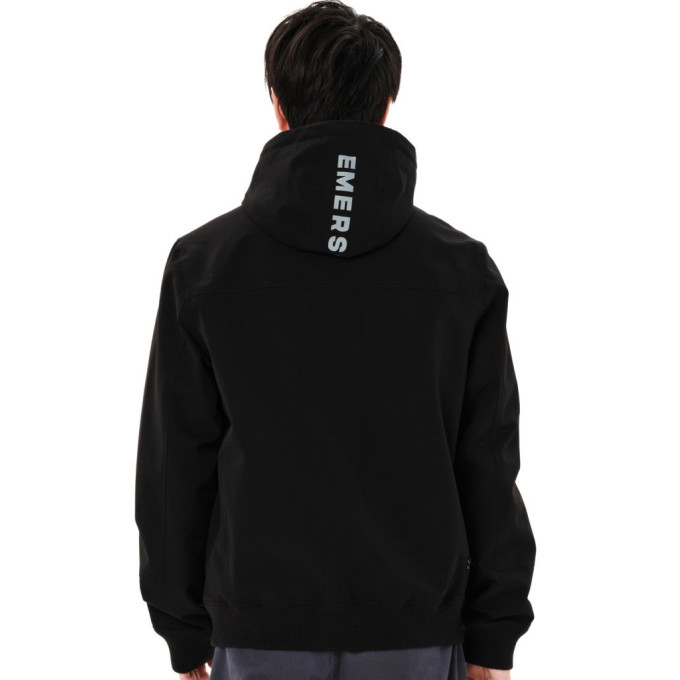 EMERSON MEN'S HOODED BOMBER JACKET 262.EM10.37 BLACK