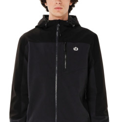 EMERSON MEN'S HOODED BOMBER JACKET 262.EM10.37 EBONY BLACK
