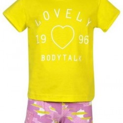 BODYTALK Μπεμπέ σετ Ροζ Κίτρινο Σορτς Μπλούζα Μακό