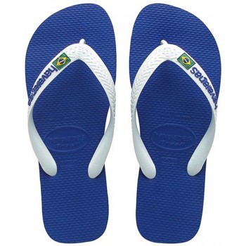 Havaianas H. BRAZIL Logo FC Unisex Σαγιονάρα Μπλε Ρουά