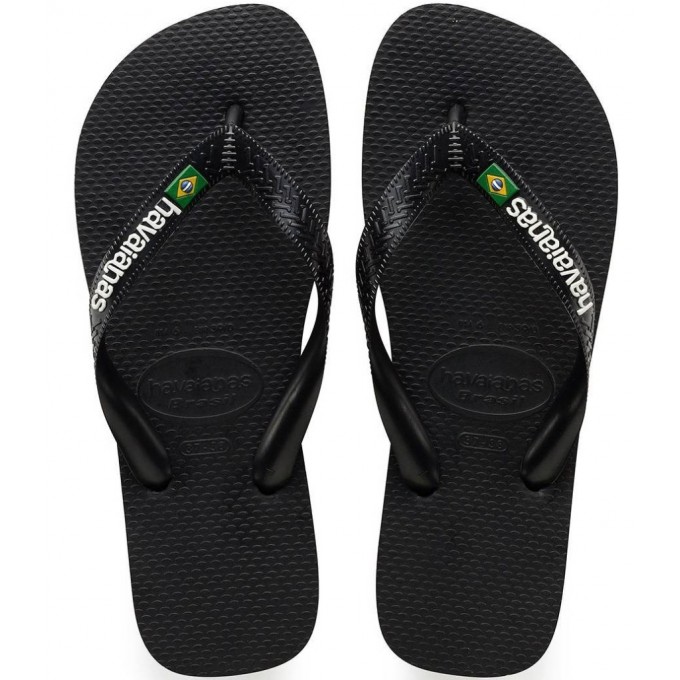 Havaianas HAV. BRASIL Logo FC Σαγιονάρα Unisex Μαύρη 4110850-1069