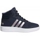 Adidas HOOPS MID 2.0 Παιδικό Αθλητικό Μποτάκι για ΚορίτσιΑ Δερμάτινο Μπλε