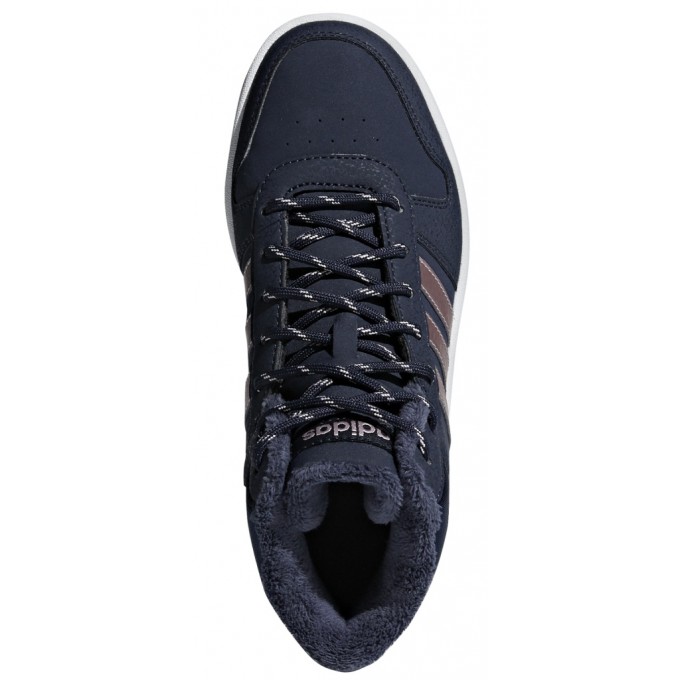 Adidas HOOPS MID 2.0 Παιδικό Αθλητικό Μποτάκι για ΚορίτσιΑ Δερμάτινο Μπλε
