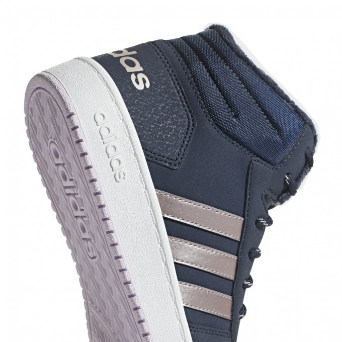 Adidas HOOPS MID 2.0 Παιδικό Αθλητικό Μποτάκι για ΚορίτσιΑ Δερμάτινο Μπλε
