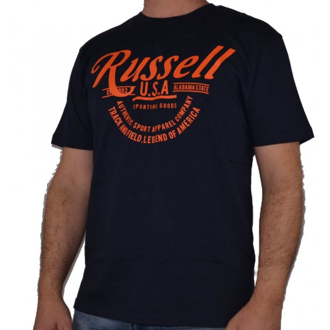 Russell Athletic Κοντομάνικο Μπλουζάκι Ανδρικό Μπλε