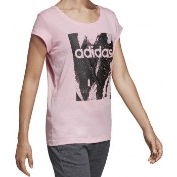 Adidas  T-SHIRT Γυναικείο Ροζ με Στάμπα