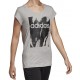 Adidas Γυναικείο T-SHIRT Γκρι με Στάμπα