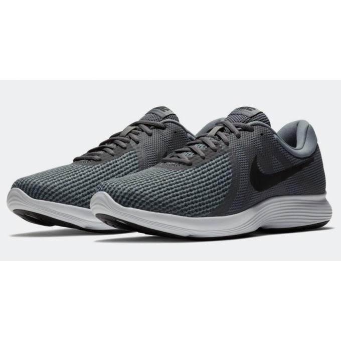 Nike REVOLUTION 4 EU Αθλητικό Ανδρικό Παπούτσι Πολύ Ελαφρύ και Άνετο Γκρι Σκούρο