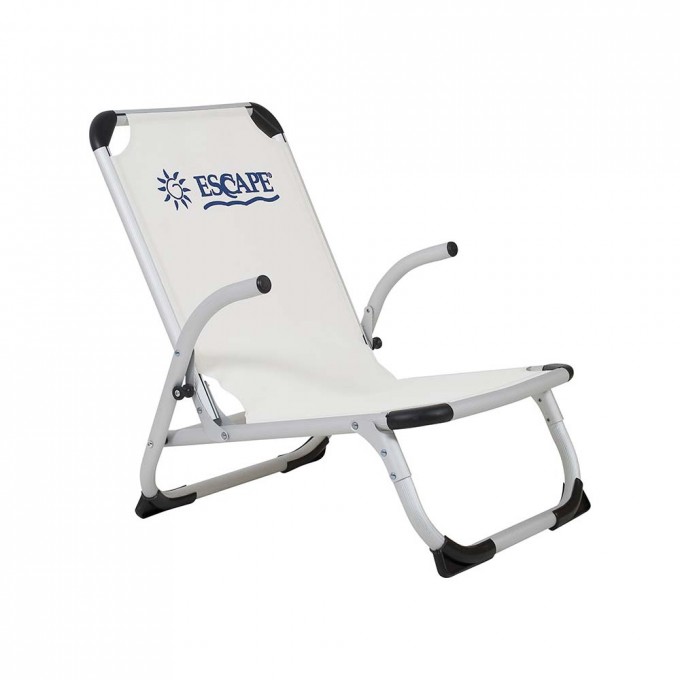 Πολυθρονάκι παραλίας λευκό (ψηλή πλάτη)