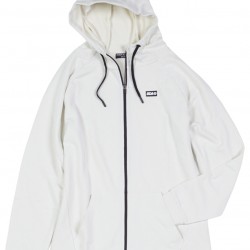 Body Action Ανδρική Ζακέτα με Κουκούλα Λευκή