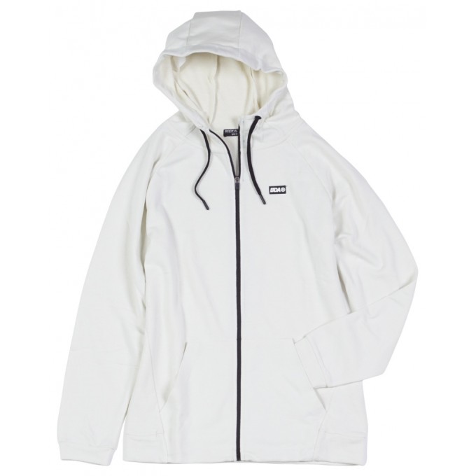 Body Action Ανδρική Ζακέτα με Κουκούλα Λευκή