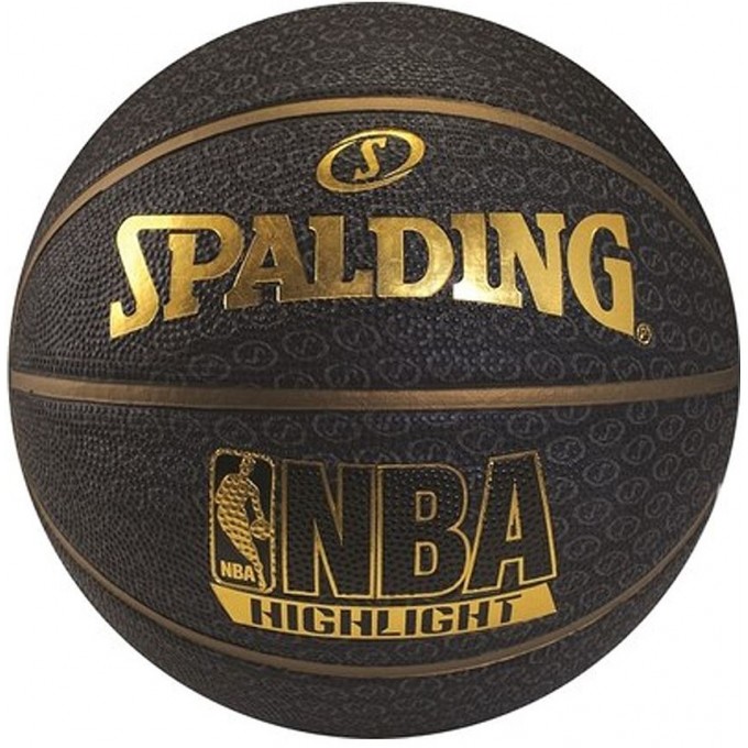 Μπάλα Μπάσκετ Spalding NBA HIGHLIGHT Μαύρο-Χρυσό