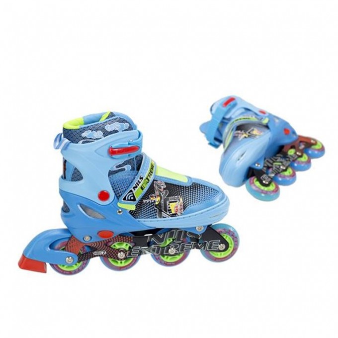 Αυξομειούμενα Πατίνια Roller NJ4605 A INLINE Nils Extreme Μπλέ με LED φωτάκια- LARGE (38-41)