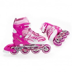 Αυξομειούμενα Πατίνια Roller NJ 1828 A INLINE SKATES Nils Extreme Ροζ-LARGE (39-42)