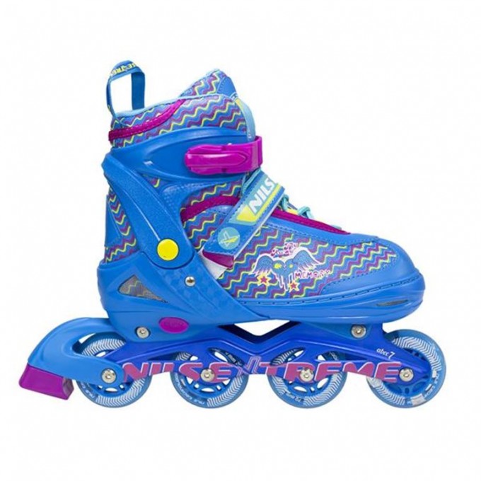 Αυξομειούμενα Πατίνια Roller NJ4613 A INLINE Nils Extreme Μπλε με LED φωτάκια- LARGE(38-41)