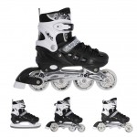 Αυξομειούμενα Πατίνια Roller NH 10905 σετ 4 σε 1 INLINE SKATES Nils Extreme Μαύρο -LARGE (39-42)