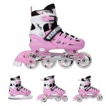 Αυξομειούμενα Πατίνια Roller NH 10905 σετ 4 σε 1 INLINE SKATES Nils Extreme Ροζ - MEDIUM (35-38)