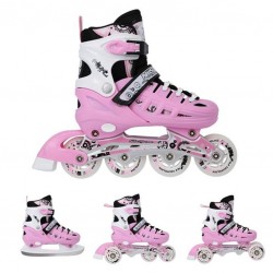 Αυξομειούμενα Πατίνια Roller NH 10905 σετ 4 σε 1 INLINE SKATES Nils Extreme Ροζ - MEDIUM (35-38)