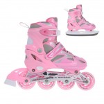 Αυξομειούμενα Roller NH18366 2 σε 1 Ροζ Large(39-42) IN-LINE SKATES/HOCKEY ICE SKATES